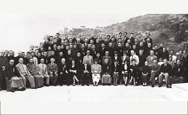 1940年大樓開幕賓蒞臨剪彩港督羅富國爵士夫人親臨主禮